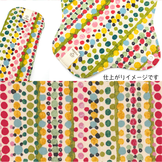 ■ 布ライナー・布ナプキン オーダー商品 【USAコットン】フラワードロップス(ホワイト)(P&B)