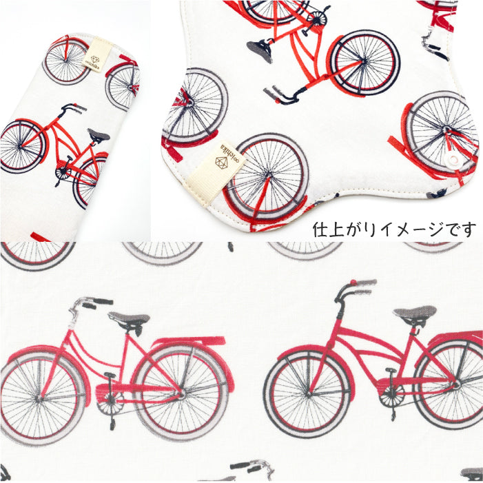■ 布ライナー・布ナプキン オーダー商品 【USAコットン】自転車(ROBERT KAUFMAN)