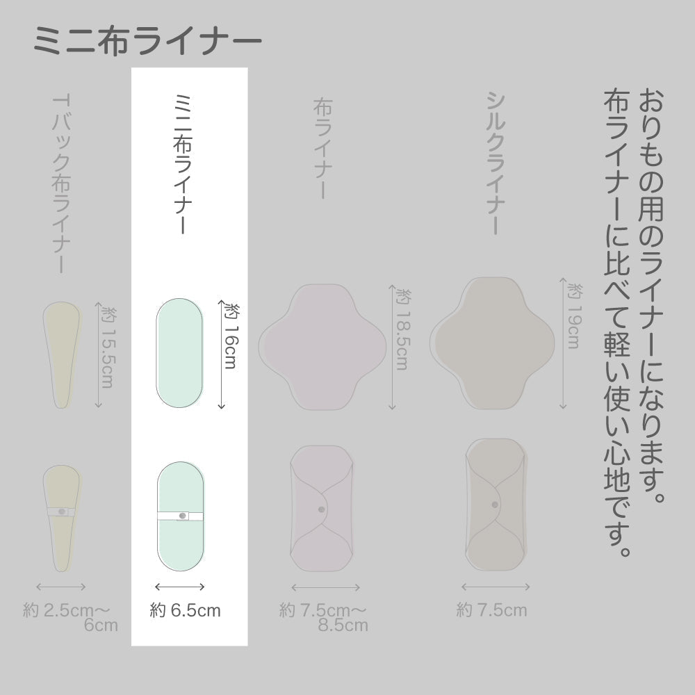 【在庫処分】サニタリーケース付き ミニ布ライナーセット z12