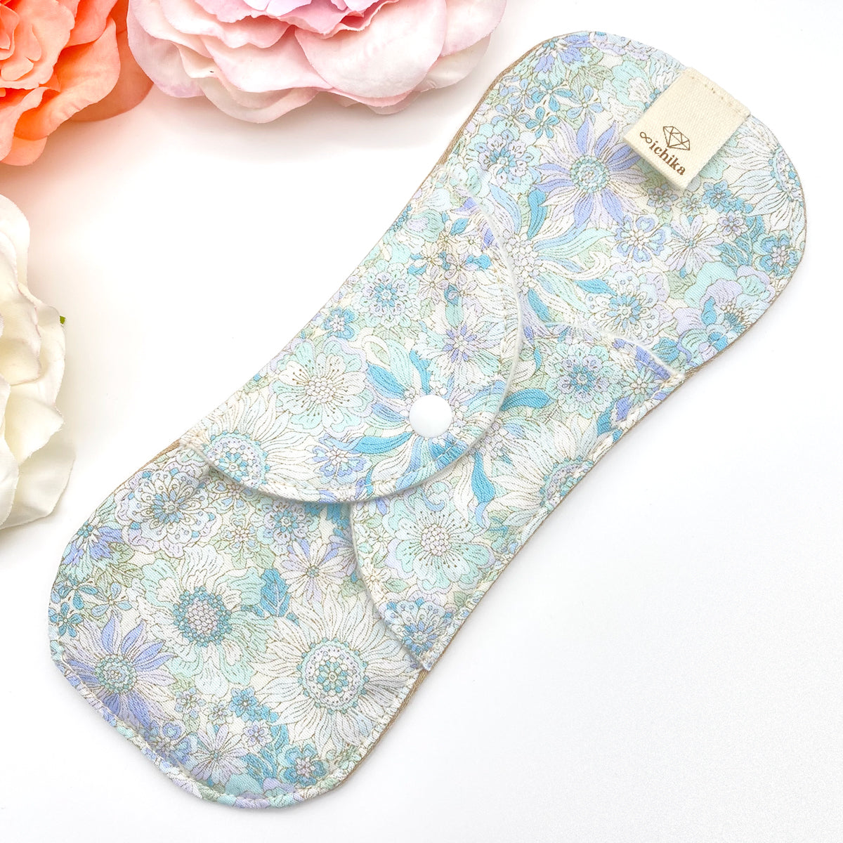 のぐったん様◇オーガニック布ライナー＆布ナプキン NEW布ライナー 【サニーガーデン】 水色 布ナプキンのお店∞ichika