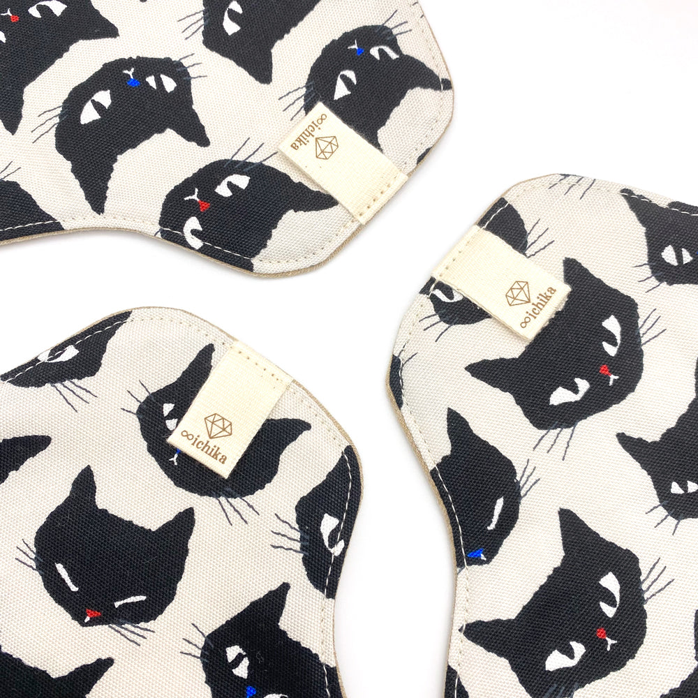 布ライナー 3点セット 【ブラックCAT☆フェイス】